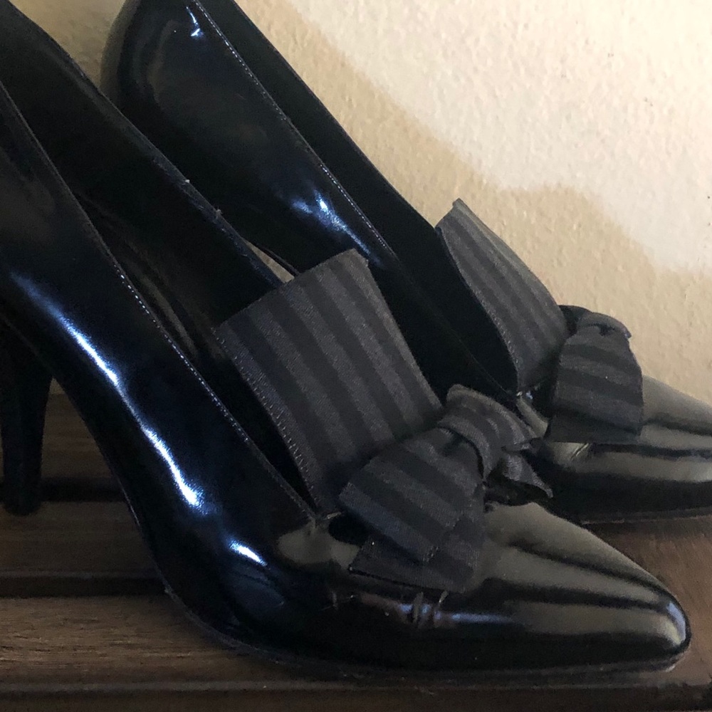 Vintage Lina Lee Patent Leather Heels Made Italy - Picture 2 of 7
